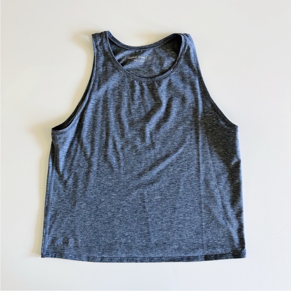 Outdoor Voices Heather Blue Athletic Tank Top - M